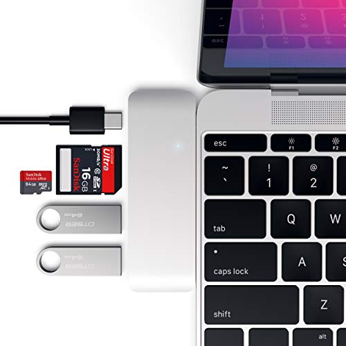 Satechi silver Dual-Slot-Czytniki kart pamięci, USB-C 3.0 [wtyczka]