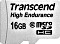 Transcend High Endurance 10V R21/W20 microSDHC 16GB Kit, Class 10 (TS16GUSDHC10V)