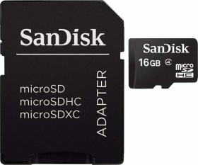 microSDHC 16GB Kit Class 4
