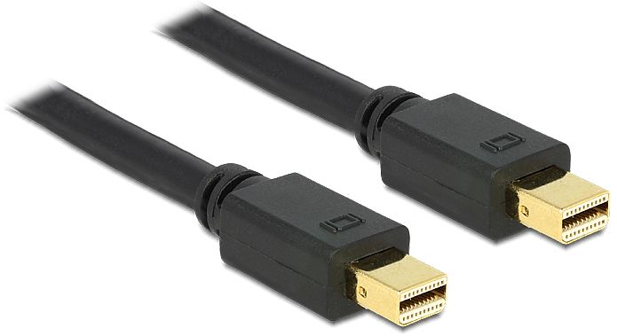 DeLOCK mini DisplayPort/mini DisplayPort 1.2 przewód czarny, 0.5m