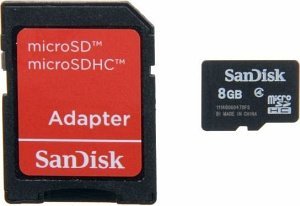 SanDisk microSDHC 8GB Kit, Class 4