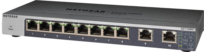 Netgear GS110 Desktop Gigabit Smart Switch, 10x RJ-45