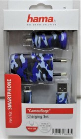 Hama Ladeset Micro-USB camouflage/blau