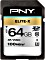 PNY Elite-X R100 SDXC 64GB, UHS-I U3, Class 10 (P-SD64GU3100EX-GE)
