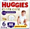 Huggies extra Care rozmiar 6 pielucha jednorazowa, 16-30kg, 88 sztuk (4x 22 sztuki) (9401583)