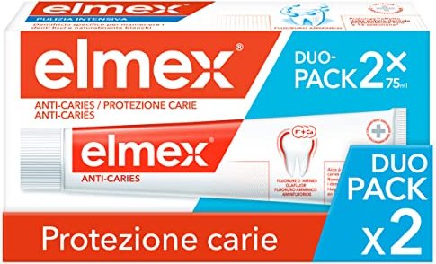 Elmex Doppelpack Kariesschutz Zahncreme, 150ml (2x 75ml)