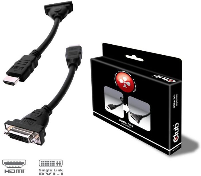 Club 3D Videoanschluß HDMI / DVI M bis DVI-I W (CAC-HMD>DFD)