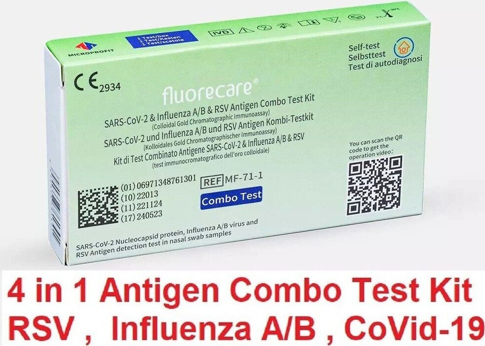 Fluorecare Corona Schnelltest - Test für RSV, Influenza A/B & SARS