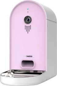 DOGNESS Smart-Cam Feeder Futterautomat für Katzen und Hunde, WLAN, HD-Kamera mit Nachtsicht, App-Steuerung, rosa/weiß
