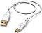 Hama Ladekabel Flexible USB-A/Micro-USB 1.5m Silikon weiß (201565)