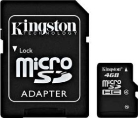 microSDHC 4GB Kit Class 4