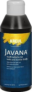 Kreul Javana Stoffmalfarbe für helle und dunkle Stoffe 250ml, schwarz