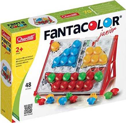 Kinderspiel Quercetti 4195 Fantacolor Junior Basic Bunt Magnetspa Bastelsets OVP 