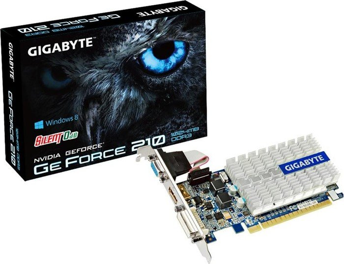 GIGABYTE GeForce 210 pasywne, 1GB DDR3, VGA, DVI, HDMI