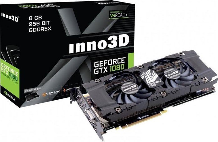 INNO3D GeForce GTX 1080 Twin X2, 8GB GDDR5X, DVI, HDMI, 3x DP