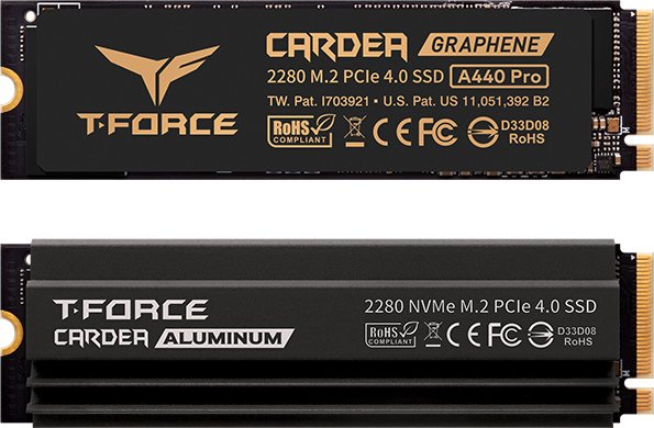 TeamGroup T-Force Cardea Graphene A440 Pro 2TB, M.2 2280/M-Key/PCIe 4.0 x4, Kühlkörper