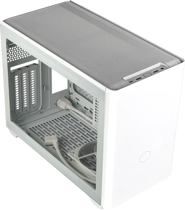 Cooler Master MasterBox NR200P V2, biały, szklane okno, mini-ITX