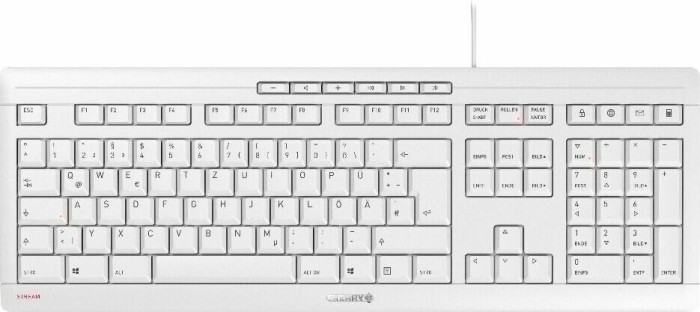 Cherry Stream Keyboard 2019 weiß-grau, USB, DE
