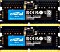 Crucial SO-DIMM Kit 16GB, DDR5-5600, CL46-45-45, on-die ECC (CT2K8G56C46S5)