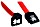 Lindy SATA przewód z zatrzaskiem czerwony 1m, lewo/prosto (33458)