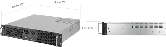 SilverStone RM23-502-MINI Rackmount Storage, 2HE