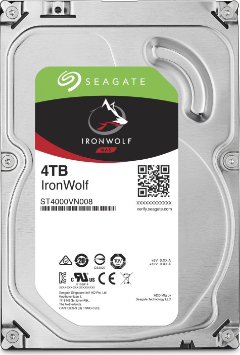 Seagate IronWolf NAS HDD +Rescue 4TB Bundle, SATA 6Gb/s, 4er-Pack
