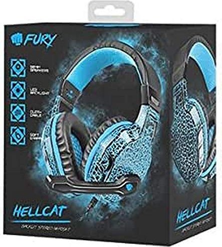 Gaming-Kopfhörer Fury Hellcat, LED, Blau, USB + 2x 3,5 mm (Z22650)
