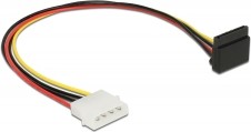 DeLOCK Stromkabel SATA 15-Pin gewinkelt Stecker auf Molex 4-Pin Buchse, 0.30m