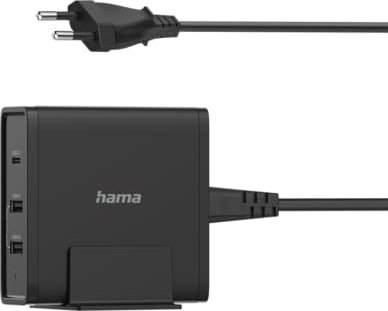 Hama uniwersalny-USB-C-stacja ładująca ilość portów - 3 Power Delivery (PD) 5-20V/65W czarny