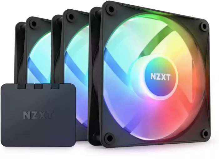 NZXT F Series F120 RGB Core Triple Pack, mata Black, czarny, 120mm, sztuk 3