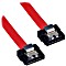 Lindy SATA przewód Low Profile z zatrzaskiem czerwony 0.5m, prosty/prosty (33560)