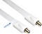 Good Connections SAT window conduit high-quality, total length incl. plug 32cm, flexible length 23cm, white (S-100032W)