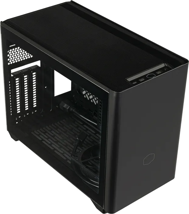 Cooler Master MasterBox NR200P V2, czarny, szklane okno, mini-ITX