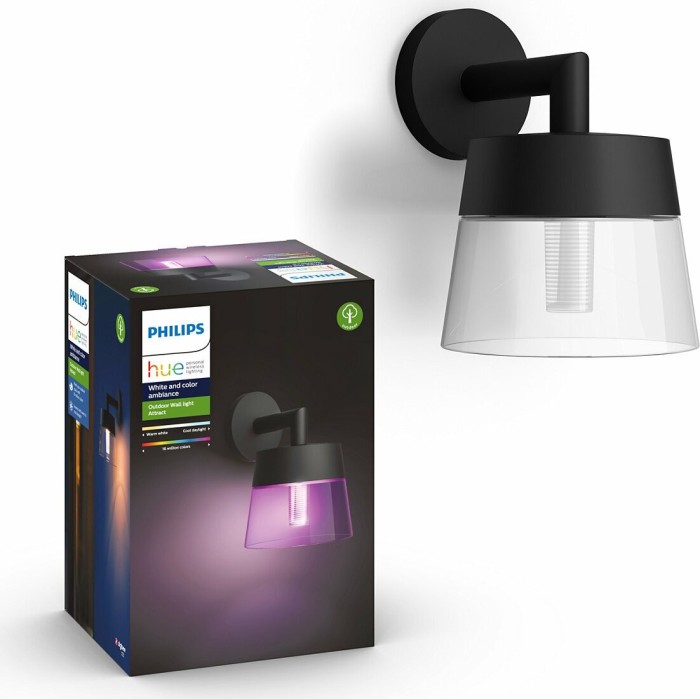Philips Hue White and Color Ambiance Attract Wandleuchte schwarz