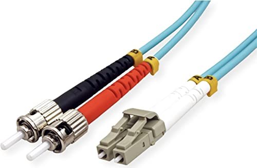 Value LWL Duplex Kabel, OM3, 2x LC Stecker/2x ST Stecker, 2m