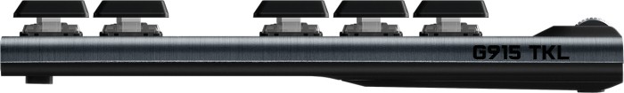 Logitech G915 TKL carbon czarny, LEDs RGB, GL Clicky, USB/Bluetooth, US