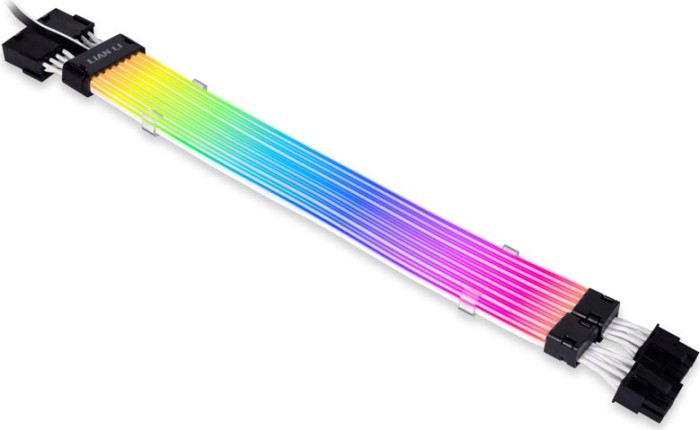 Lian Li Strimer Plus V2, 6/8-Pin PCIe kabel przedłużający, RGB podświetlony