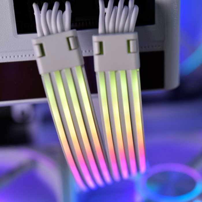 Lian Li Strimer Plus V2, 6/8-Pin PCIe kabel przedłużający, RGB podświetlony