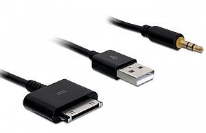 DeLOCK 30-Pin/kabel adaptera USB, czarny