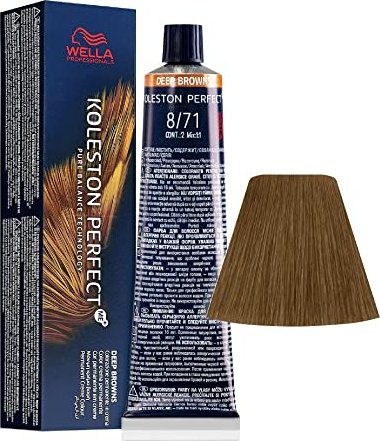 Wella Koleston Perfect Me+ Rich Naturals Haarfarbe 8/71 hellblond braun asch, 60ml