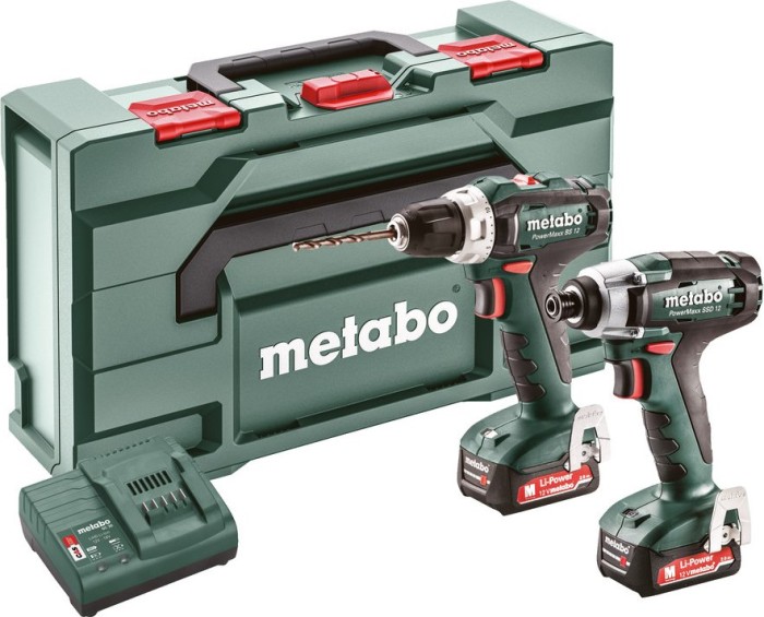 Metabo Combo zestaw 2.7.1 12V zestaw narzędzi akumulatorowych plus walizka + 2 akumulatory 2.0Ah