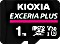 KIOXIA EXCERIA PLUS R100/W85 microSDXC 1TB Kit, UHS-I U3, A1, Class 10 (LMPL1M001TG2)