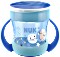 NUK mini Magic Cup Night kubek do picia z Trinkrand i pokrywka niebieski, 160ml (10255539)