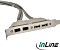 InLine Slotblende, 2x USB-A 2.0, 2x FireWire 6-pol (33390A)