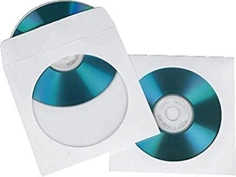 Hama CD/DVD Papierhüllen 100er-Pack weiß
