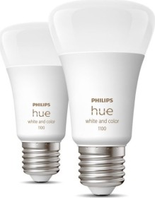 Philips Hue White and Color Ambiance 1100 LED-Bulb E27 9W, 2er-Pack (929002468802)
