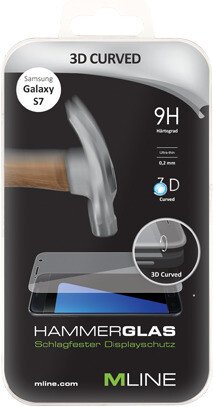 MLine 3D Curved Hammerglas für Samsung Galaxy S7