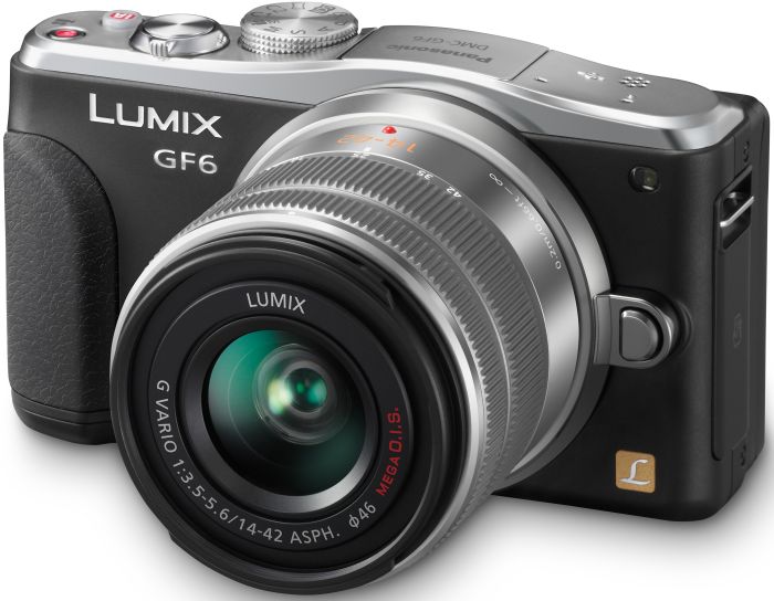 Panasonic Lumix DMC-GF6 schwarz mit Objektiv Lumix G Vario 14-42mm 3.5-5.6 OIS