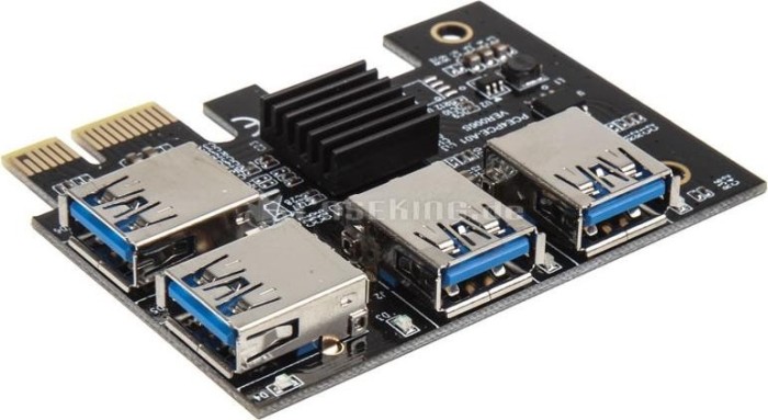 Kolink Quad adapter, 4x USB-A 3.0, PCIe 2.0 x1