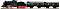 Piko - skala H0 zestaw startowy - zestaw startowy parowóz z wagon osobowy PKP (97933)